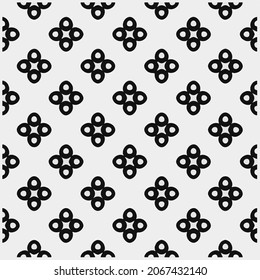 Seamless vector pattern in geometric ornamental style. Black  pattern.Design element for prints, backgrounds, template, web pages 
and textile pattern. Geometric art.