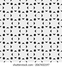 Nahtlose Vektormuster im geometrischen Zierstil. Schwarzes Muster.Design-Element für Drucke, Hintergründe, Vorlage, Webseiten 
und Textilmuster. Geometrische Kunst.