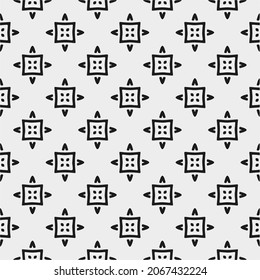 Seamless vector pattern in geometric ornamental style. Black  pattern.Design element for prints, backgrounds, template, web pages 
and textile pattern. Geometric art.