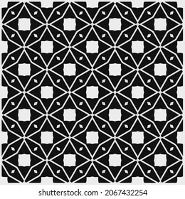 Seamless vector pattern in geometric ornamental style. Black  pattern.Design element for prints, backgrounds, template, web pages 
and textile pattern. Geometric art.