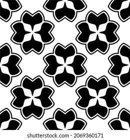 Seamless vector pattern in geometric ornamental style. Black  pattern.Design element for prints, backgrounds, template, web pages and textile pattern. Geometric art.
