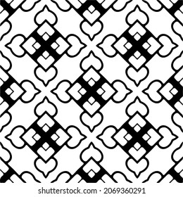 Seamless vector pattern in geometric ornamental style. Black  pattern.Design element for prints, backgrounds, template, web pages and textile pattern. Geometric art.
