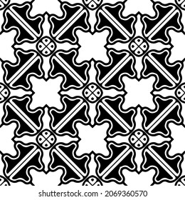 Seamless vector pattern in geometric ornamental style. Black  pattern.Design element for prints, backgrounds, template, web pages and textile pattern. Geometric art.
