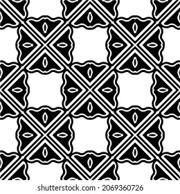 Seamless vector pattern in geometric ornamental style. Black  pattern.Design element for prints, backgrounds, template, web pages and textile pattern. Geometric art.
