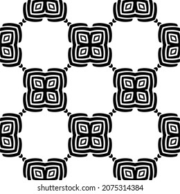 Seamless vector pattern in geometric ornamental style. Black  pattern.Design element for prints, backgrounds, template, web pages and textile pattern. Geometric art.
