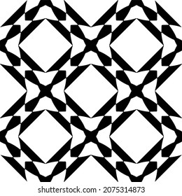Seamless vector pattern in geometric ornamental style. Black  pattern.Design element for prints, backgrounds, template, web pages and textile pattern. Geometric art.
