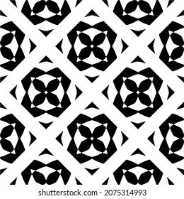 Seamless vector pattern in geometric ornamental style. Black  pattern.Design element for prints, backgrounds, template, web pages and textile pattern. Geometric art.
