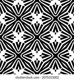 Seamless vector pattern in geometric ornamental style. Black  pattern.Design element for prints, backgrounds, template, web pages and textile pattern. Geometric art.
