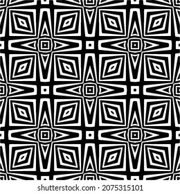Seamless vector pattern in geometric ornamental style. Black  pattern.Design element for prints, backgrounds, template, web pages and textile pattern. Geometric art.
