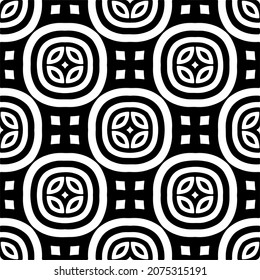 Patrón vectorial sin foco en estilo ornamental geométrico. Patrón negro.Elemento de diseño para impresiones, fondos, plantilla, páginas web y patrón textil. Arte geométrico.
