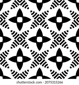 Seamless vector pattern in geometric ornamental style. Black  pattern.Design element for prints, backgrounds, template, web pages and textile pattern. Geometric art.
