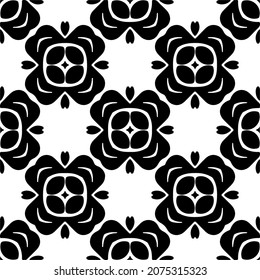 Seamless vector pattern in geometric ornamental style. Black  pattern.Design element for prints, backgrounds, template, web pages and textile pattern. Geometric art.
