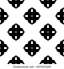 Seamless vector pattern in geometric ornamental style. Black  pattern.Design element for prints, backgrounds, template, web pages and textile pattern. Geometric art.
