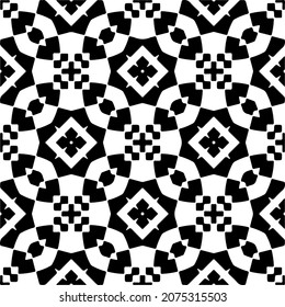 Seamless vector pattern in geometric ornamental style. Black  pattern.Design element for prints, backgrounds, template, web pages and textile pattern. Geometric art.
