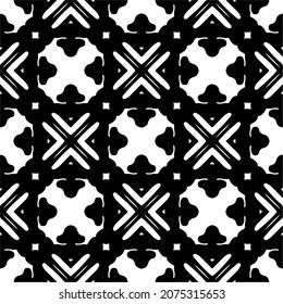 Seamless vector pattern in geometric ornamental style. Black  pattern.Design element for prints, backgrounds, template, web pages and textile pattern. Geometric art.
