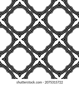 Seamless vector pattern in geometric ornamental style. Black  pattern.Design element for prints, backgrounds, template, web pages and textile pattern. Geometric art.

