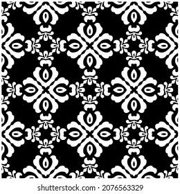 Seamless vector pattern in geometric ornamental style. Black  pattern.Design element for prints, backgrounds, template, web pages 

and textile pattern. Geometric art.