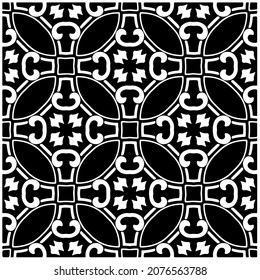 Nahtlose Vektormuster im geometrischen Zierstil. Schwarzes Muster.Design-Element für Drucke, Hintergründe, Vorlage, Webseiten 

und Textilmuster. Geometrische Kunst.