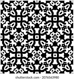 Seamless vector pattern in geometric ornamental style. Black  pattern.Design element for prints, backgrounds, template, web pages 

and textile pattern. Geometric art.