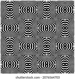 Seamless vector pattern in geometric ornamental style. Black  pattern.Design element for prints, backgrounds, template, web pages 

and textile pattern. Geometric art.