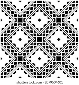 Seamless vector pattern in geometric ornamental style. Black  pattern.Design element for prints, backgrounds, template, web pages and textile pattern. Geometric art.