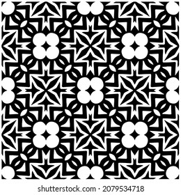 Seamless vector pattern in geometric ornamental style. Black  pattern.Design element for prints, backgrounds, template, web pages and textile pattern. Geometric art.