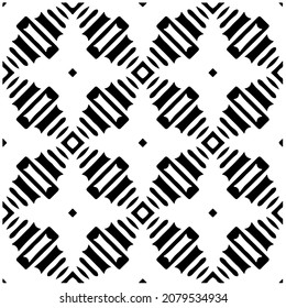 Seamless vector pattern in geometric ornamental style. Black  pattern.Design element for prints, backgrounds, template, web pages and textile pattern. Geometric art.