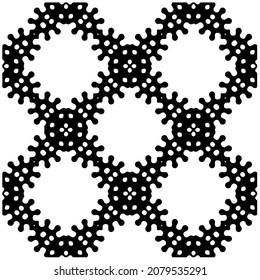 Seamless vector pattern in geometric ornamental style. Black  pattern.Design element for prints, backgrounds, template, web pages and textile pattern. Geometric art.