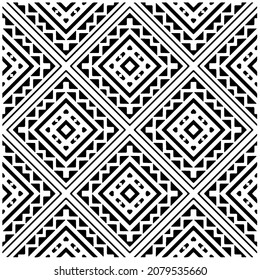 Seamless vector pattern in geometric ornamental style. Black  pattern.Design element for prints, backgrounds, template, web pages and textile pattern. Geometric art.