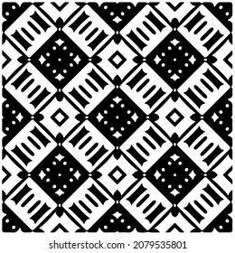 Seamless vector pattern in geometric ornamental style. Black  pattern.Design element for prints, backgrounds, template, web pages and textile pattern. Geometric art.