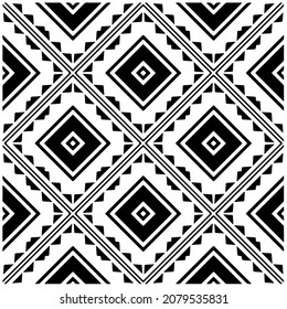 Seamless vector pattern in geometric ornamental style. Black  pattern.Design element for prints, backgrounds, template, web pages and textile pattern. Geometric art.