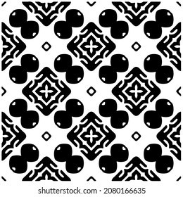 Seamless vector pattern in geometric ornamental style. Black  pattern.Design element for prints, backgrounds, template, web pages and textile pattern. Geometric art.