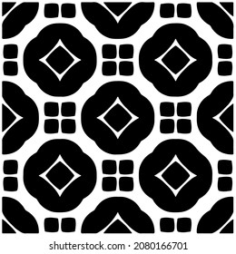 Seamless vector pattern in geometric ornamental style. Black  pattern.Design element for prints, backgrounds, template, web pages and textile pattern. Geometric art.