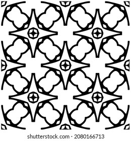 Seamless vector pattern in geometric ornamental style. Black  pattern.Design element for prints, backgrounds, template, web pages and textile pattern. Geometric art.