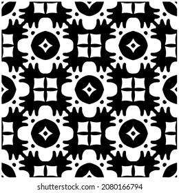 Seamless vector pattern in geometric ornamental style. Black  pattern.Design element for prints, backgrounds, template, web pages and textile pattern. Geometric art.