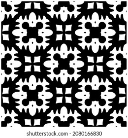 Seamless vector pattern in geometric ornamental style. Black  pattern.Design element for prints, backgrounds, template, web pages and textile pattern. Geometric art.