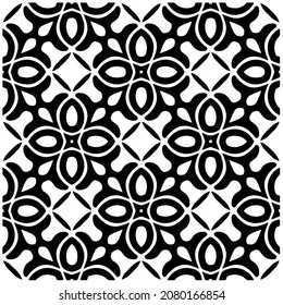 Seamless vector pattern in geometric ornamental style. Black  pattern.Design element for prints, backgrounds, template, web pages and textile pattern. Geometric art.