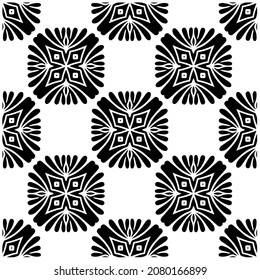 Seamless vector pattern in geometric ornamental style. Black  pattern.Design element for prints, backgrounds, template, web pages and textile pattern. Geometric art.