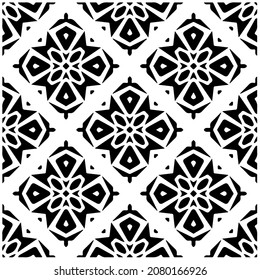 
Seamless vector pattern in geometric ornamental style. Black  pattern.Design element for prints, backgrounds, template, web pages and textile pattern. Geometric art.