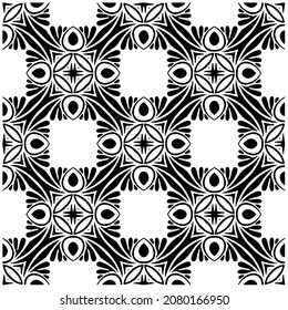 
Seamless vector pattern in geometric ornamental style. Black  pattern.Design element for prints, backgrounds, template, web pages and textile pattern. Geometric art.