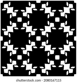 Seamless vector pattern in geometric ornamental style. Black  pattern.Design element for prints, backgrounds, template, web pages and textile pattern. Geometric art.