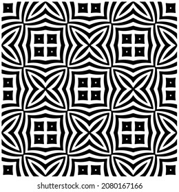 Seamless vector pattern in geometric ornamental style. Black  pattern.Design element for prints, backgrounds, template, web pages and textile pattern. Geometric art.