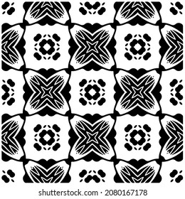 Seamless vector pattern in geometric ornamental style. Black  pattern.Design element for prints, backgrounds, template, web pages and textile pattern. Geometric art.