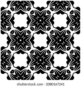 Seamless vector pattern in geometric ornamental style. Black  pattern.Design element for prints, backgrounds, template, web pages and textile pattern. Geometric art.