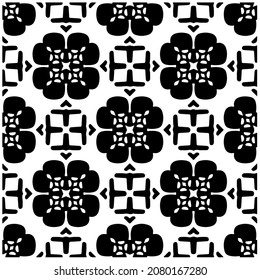 Seamless vector pattern in geometric ornamental style. Black  pattern.Design element for prints, backgrounds, template, web pages and textile pattern. Geometric art.