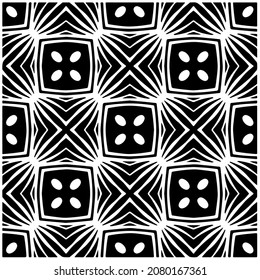Seamless vector pattern in geometric ornamental style. Black  pattern.Design element for prints, backgrounds, template, web pages and textile pattern. Geometric art.
