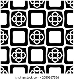 
Seamless vector pattern in geometric ornamental style. Black  pattern.Design element for prints, backgrounds, template, web pages and textile pattern. Geometric art.