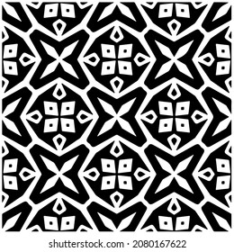 Seamless vector pattern in geometric ornamental style. Black  pattern.Design element for prints, backgrounds, template, web pages and textile pattern. Geometric art.