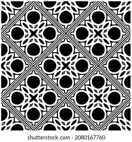 
Seamless vector pattern in geometric ornamental style. Black  pattern.Design element for prints, backgrounds, template, web pages and textile pattern. Geometric art.