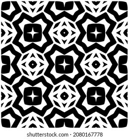 
Seamless vector pattern in geometric ornamental style. Black  pattern.Design element for prints, backgrounds, template, web pages and textile pattern. Geometric art.